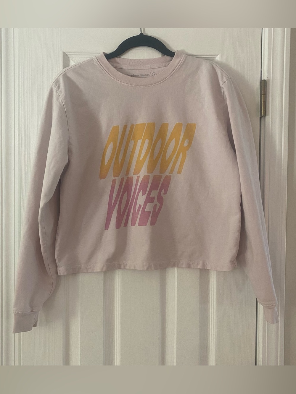 Outdoor Voices Pale Pink Crewneck Sweatshirt